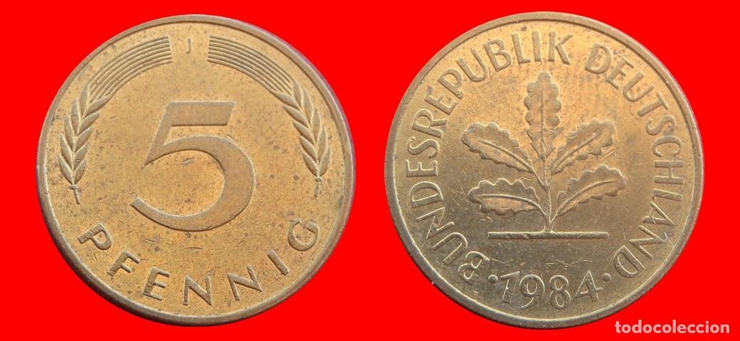 Monedas antiguas de Europa: 5 PFENNIG 1984-J BRD ALEMANIA-154543