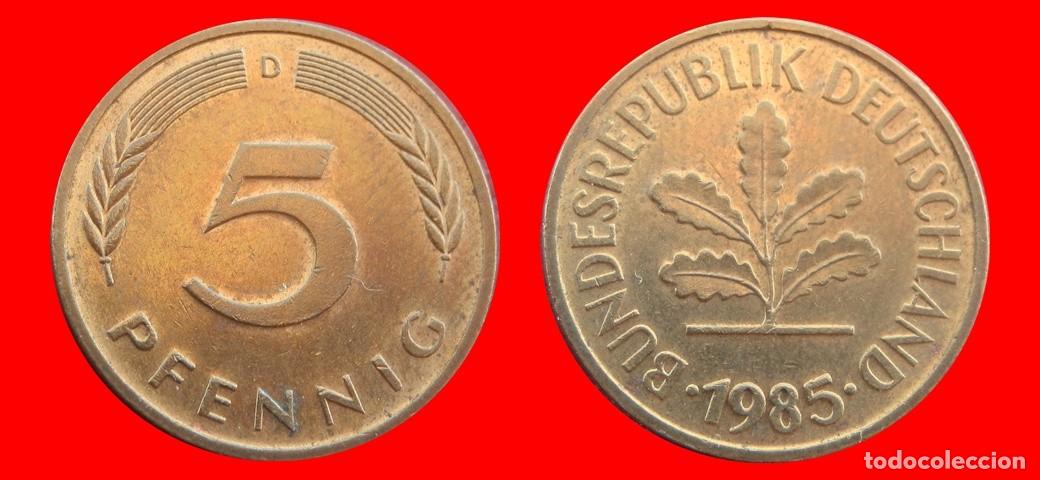 Monedas antiguas de Europa: 5 PFENNIG 1985-D BRD ALEMANIA-154544