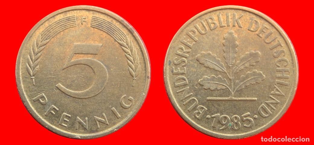 Monedas antiguas de Europa: 5 PFENNIG 1985-F BRD ALEMANIA-154545