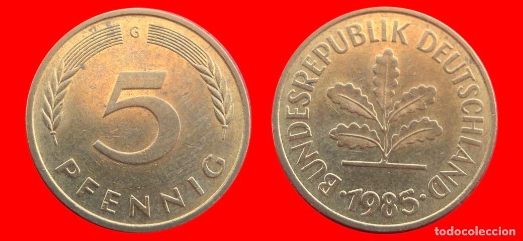 Monedas antiguas de Europa: 5 PFENNIG 1985-G BRD ALEMANIA-154546