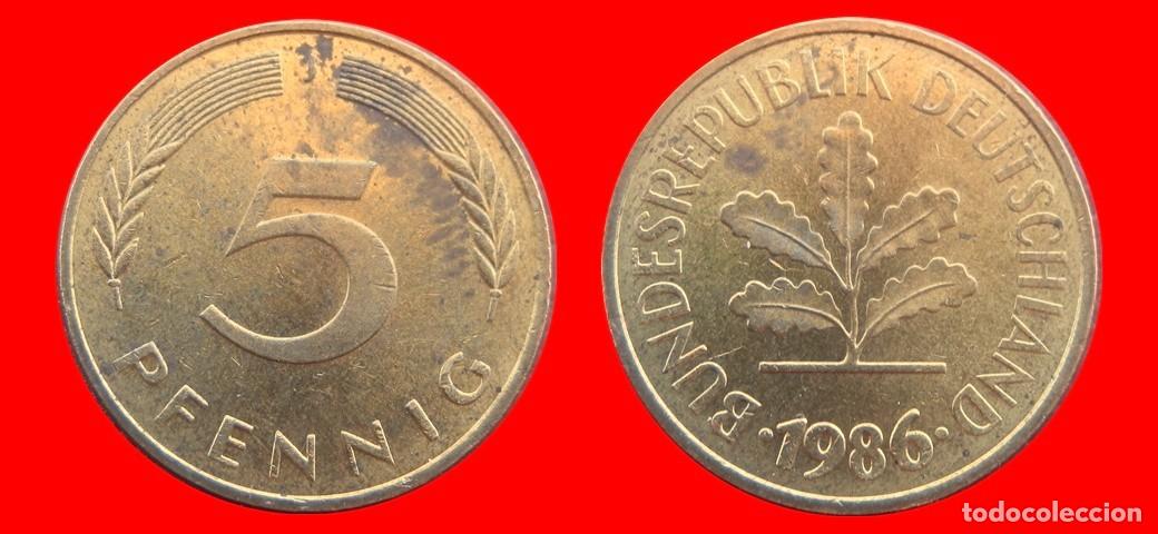 Monedas antiguas de Europa: 5 PFENNIG 1986-J BRD ALEMANIA-154551