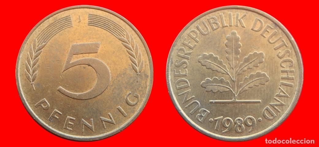 Monedas antiguas de Europa: 5 PFENNIG 1989-J BRD ALEMANIA-154563