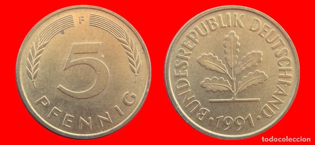 Monedas antiguas de Europa: 5 PFENNIG 1991-F BRD ALEMANIA-154571