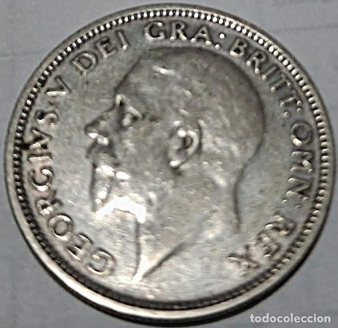 Monedas antiguas de Europa: Reino Unido, 1 Chel&iacute;n (Shilling) 1936 Rev. Ingl&eacute;s &rdquo;Jorge V - 1910/1936&rdquo; PLATA (5,66 gr), KM#833 foto
