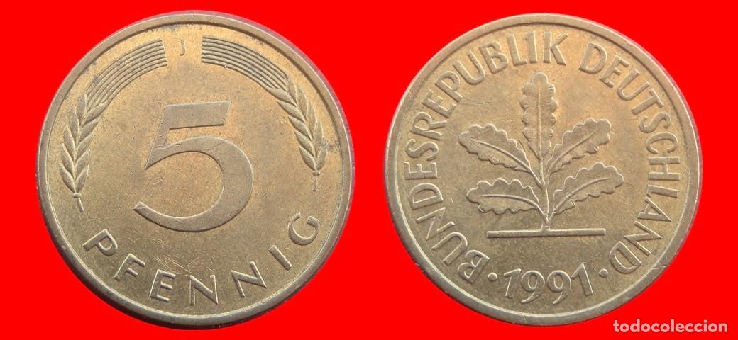 Monedas antiguas de Europa: 5 PFENNIG 1991-J BRD ALEMANIA-154573