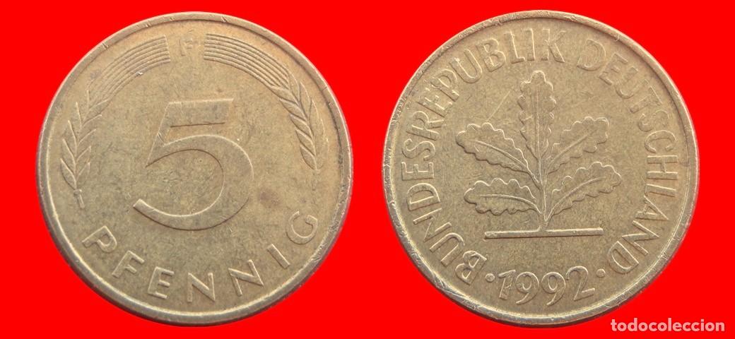 Monedas antiguas de Europa: 5 PFENNIG 1992-F BRD ALEMANIA-154576