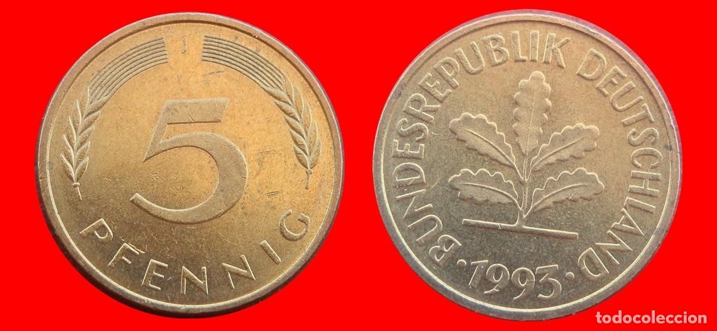 Monedas antiguas de Europa: 5 PFENNIG 1993-J BRD ALEMANIA-154583