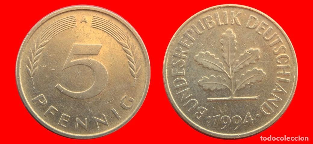 Monedas antiguas de Europa: 5 PFENNIG 1994-A BRD ALEMANIA-154584