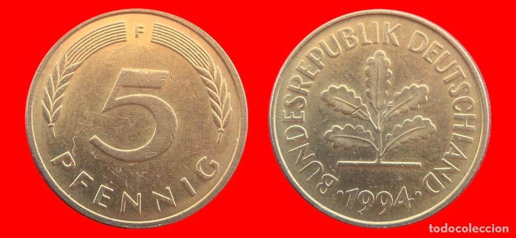 Monedas antiguas de Europa: 5 PFENNIG 1994-F BRD ALEMANIA-154586