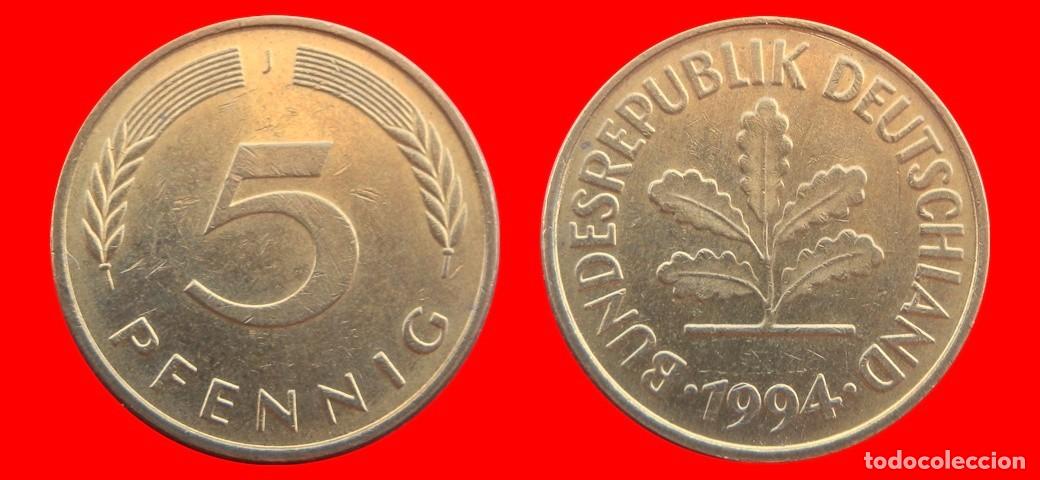 Monedas antiguas de Europa: 5 PFENNIG 1994-J BRD ALEMANIA-154588