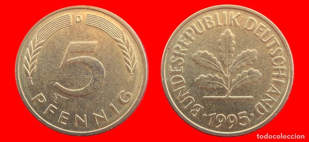Monedas antiguas de Europa: 5 PFENNIG 1995-D BRD ALEMANIA-154590