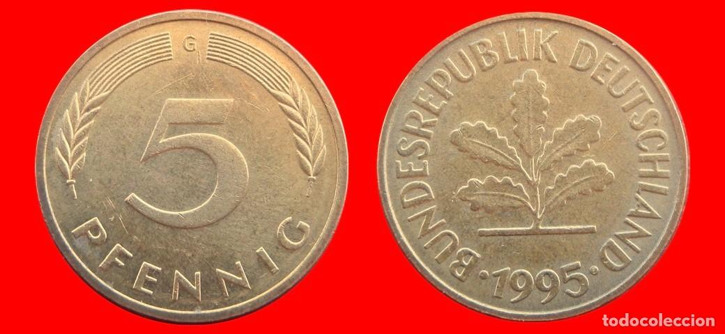 Monedas antiguas de Europa: 5 PFENNIG 1995-G BRD ALEMANIA-154592