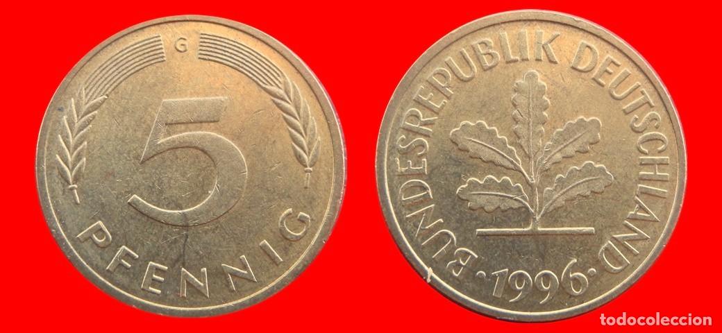 Monedas antiguas de Europa: 5 PFENNIG 1996-G BRD ALEMANIA-154597