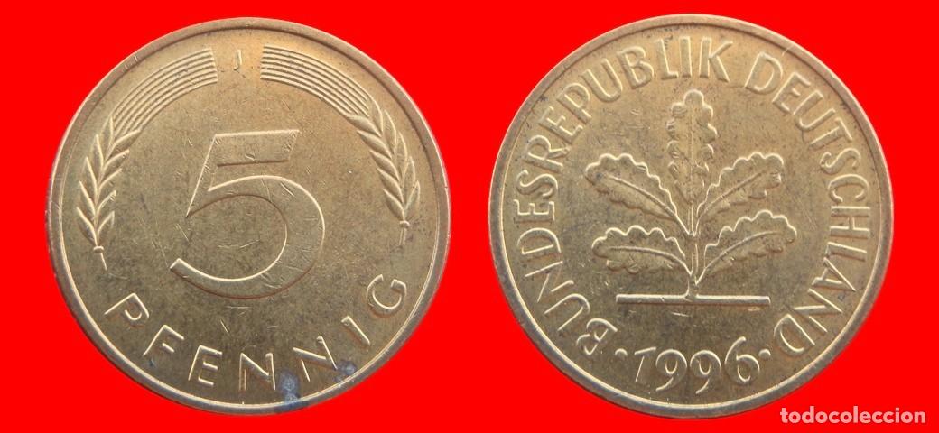 Monedas antiguas de Europa: 5 PFENNIG 1996-J BRD ALEMANIA-154598