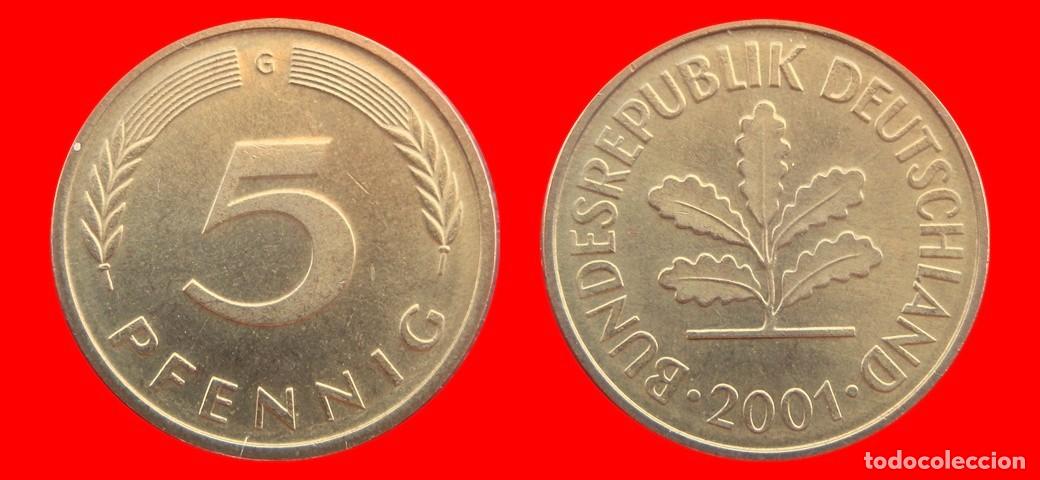 Monedas antiguas de Europa: 5 PFENNIG 2001-G BRD ALEMANIA-154604