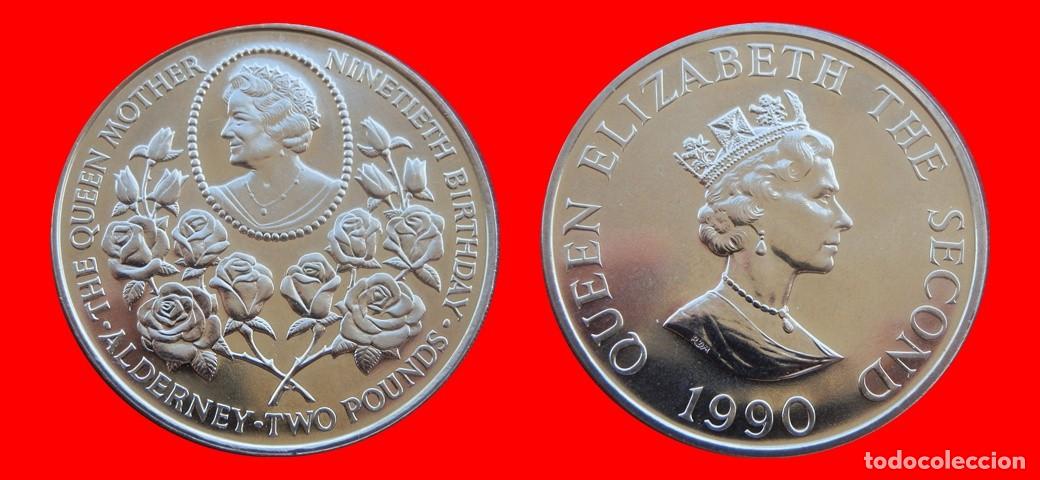 Monedas antiguas de Europa: 2 LIBRAS POUNDS 1990 SIN CIRCULAR ALDERNEY-9694SC