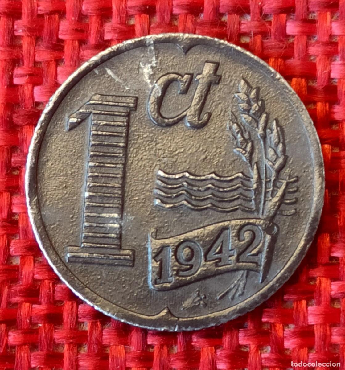 Monedas antiguas de Europa: Paises Bajos - Holanda Nederlanden A&ntilde;o 1942 - 1 Cent