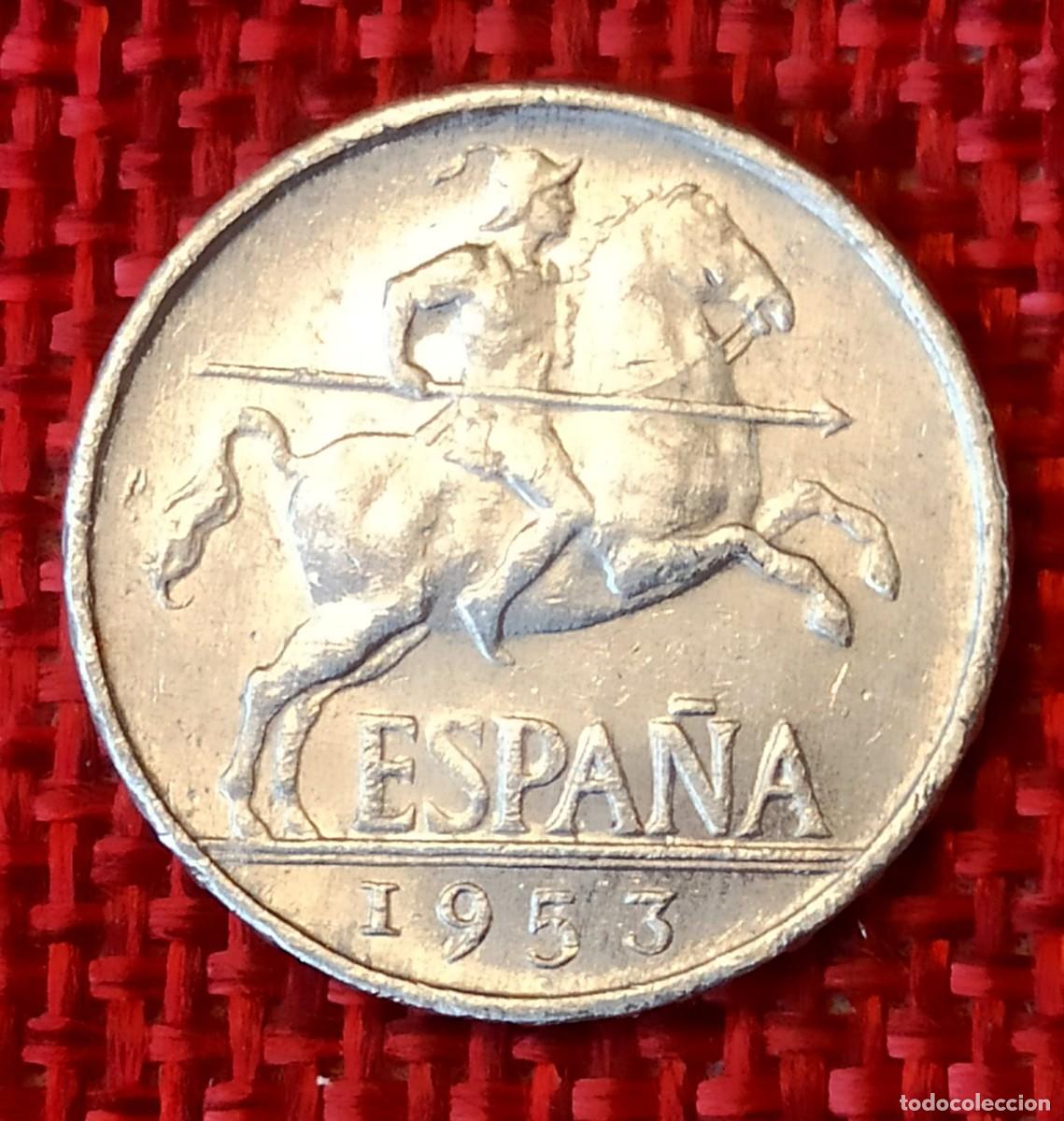 Monedas antiguas de Europa: Espa&ntilde;a - Epoca General Francisco Franco - A&ntilde;o 1953 - 10 Centimos