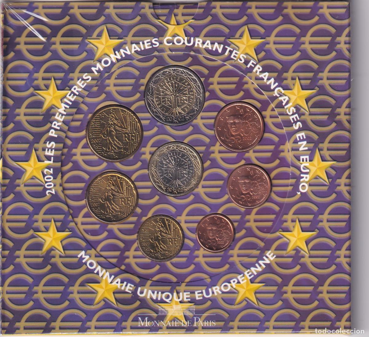 Monedas antiguas de Europa: CRC0207 CARTERA FRANCIA 2002 8 VALORES PRIMERA EMISION EUROS