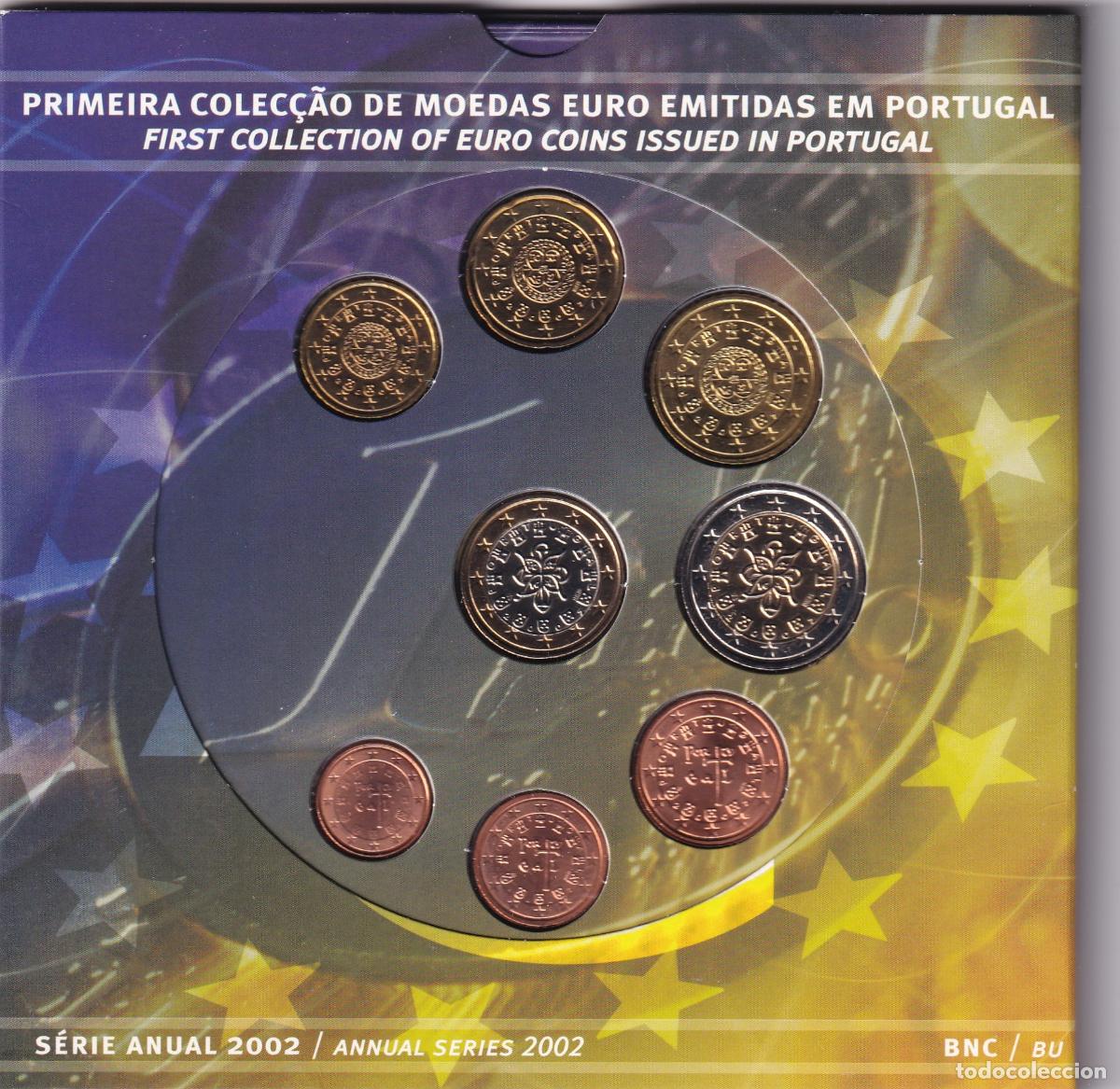 Monedas antiguas de Europa: CRC0208 CARTERA PORTUGAL 2002 8 VALORES PRIMERA EMISION EUROS