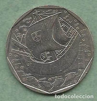 Monedas antiguas de Europa: Portugal 1999 - Moneda 50 escudos : Escudo de armas y barcos