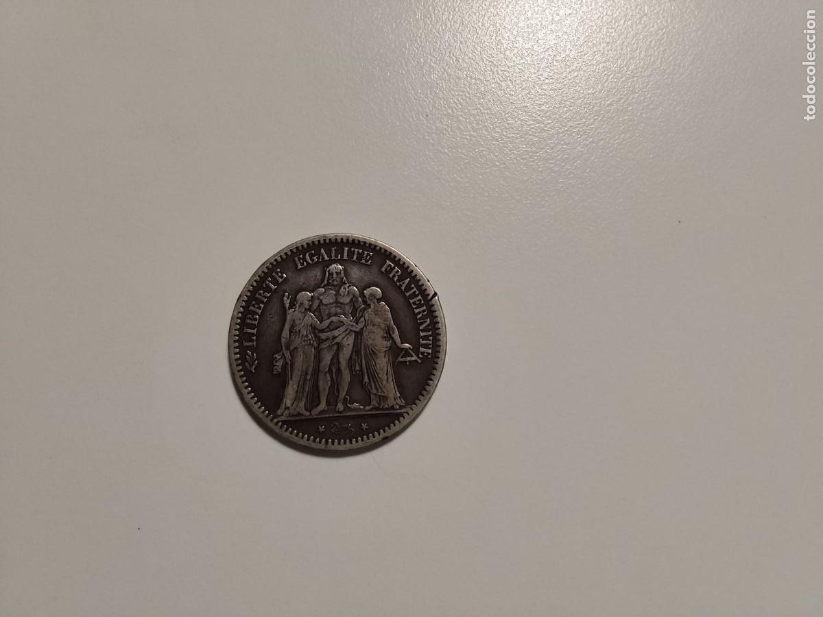Monedas antiguas de Europa: Moneda 1849 PLATA 5 francs Francia