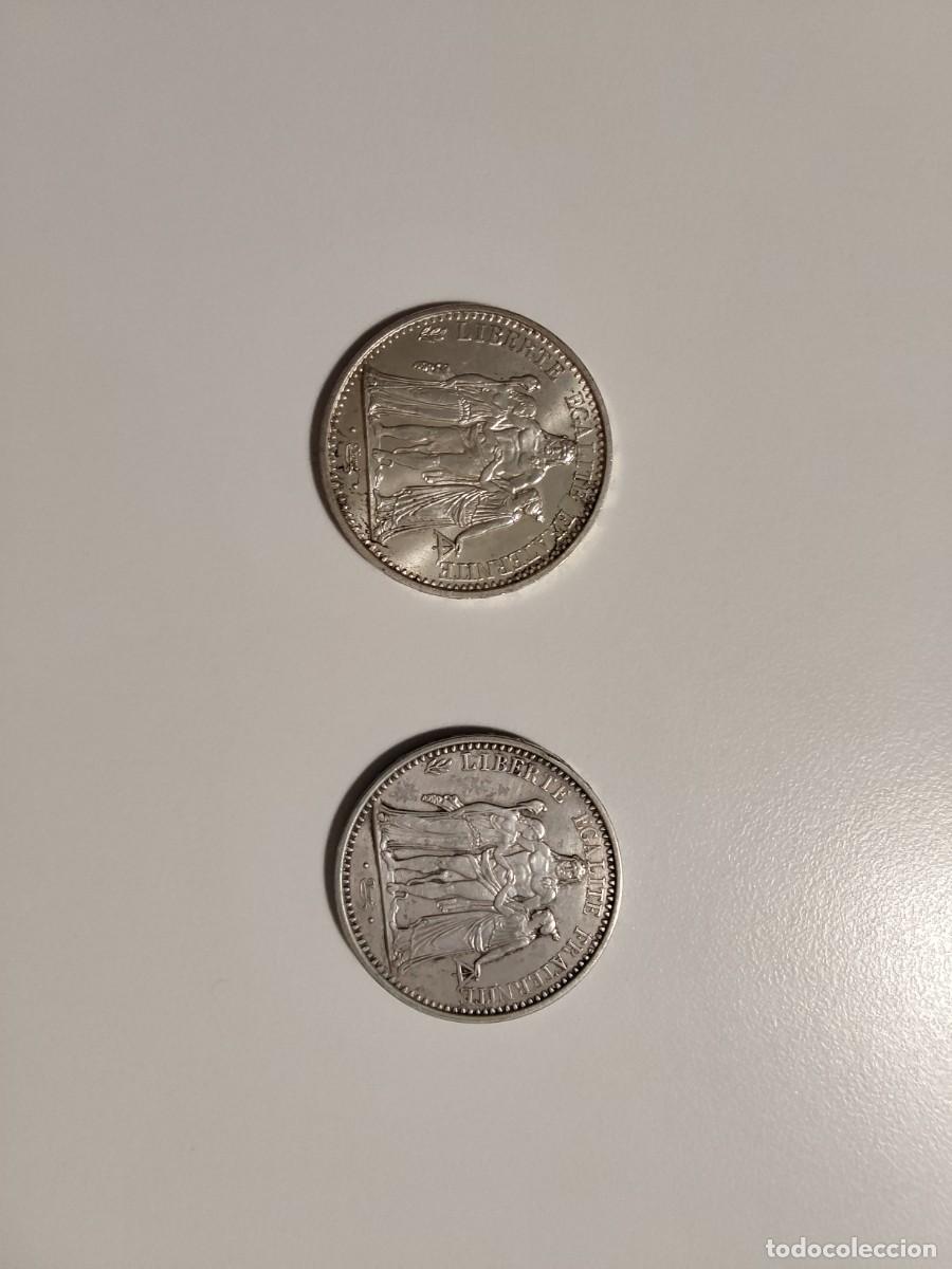 Monedas antiguas de Europa: 2 Monedas PLATA 10 Francs 1965 1971 Francia