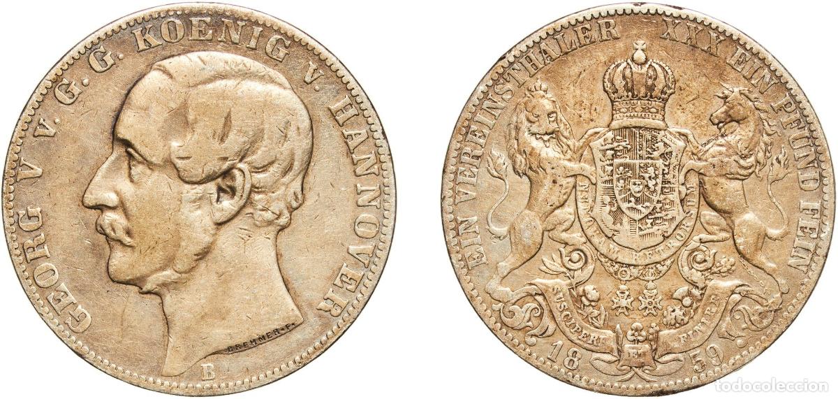Monedas antiguas de Europa: 1 Vereinsthaler - Georg V 1859