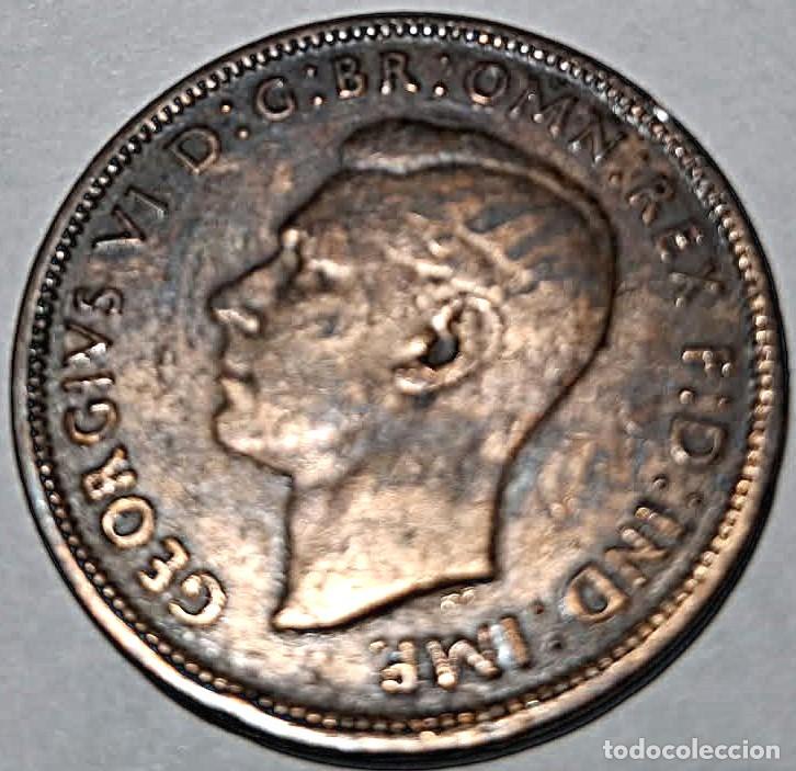 Monedas antiguas de Europa: Reino Unido, 1/2 Penique 1946 &rdquo;Jorge VI - 1936/1952&rdquo; KM#844 foto