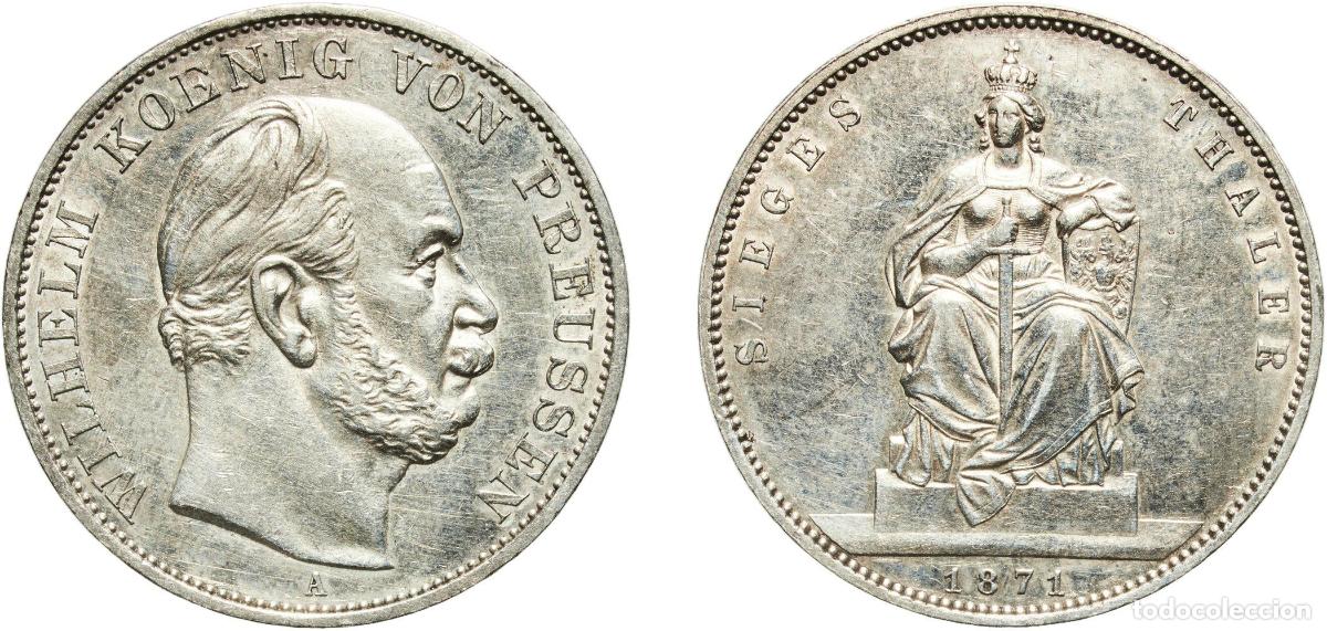 Monedas antiguas de Europa: 1 Thaler - Wilhelm I (&rdquo;Siegestaler&rdquo;) 1871 A