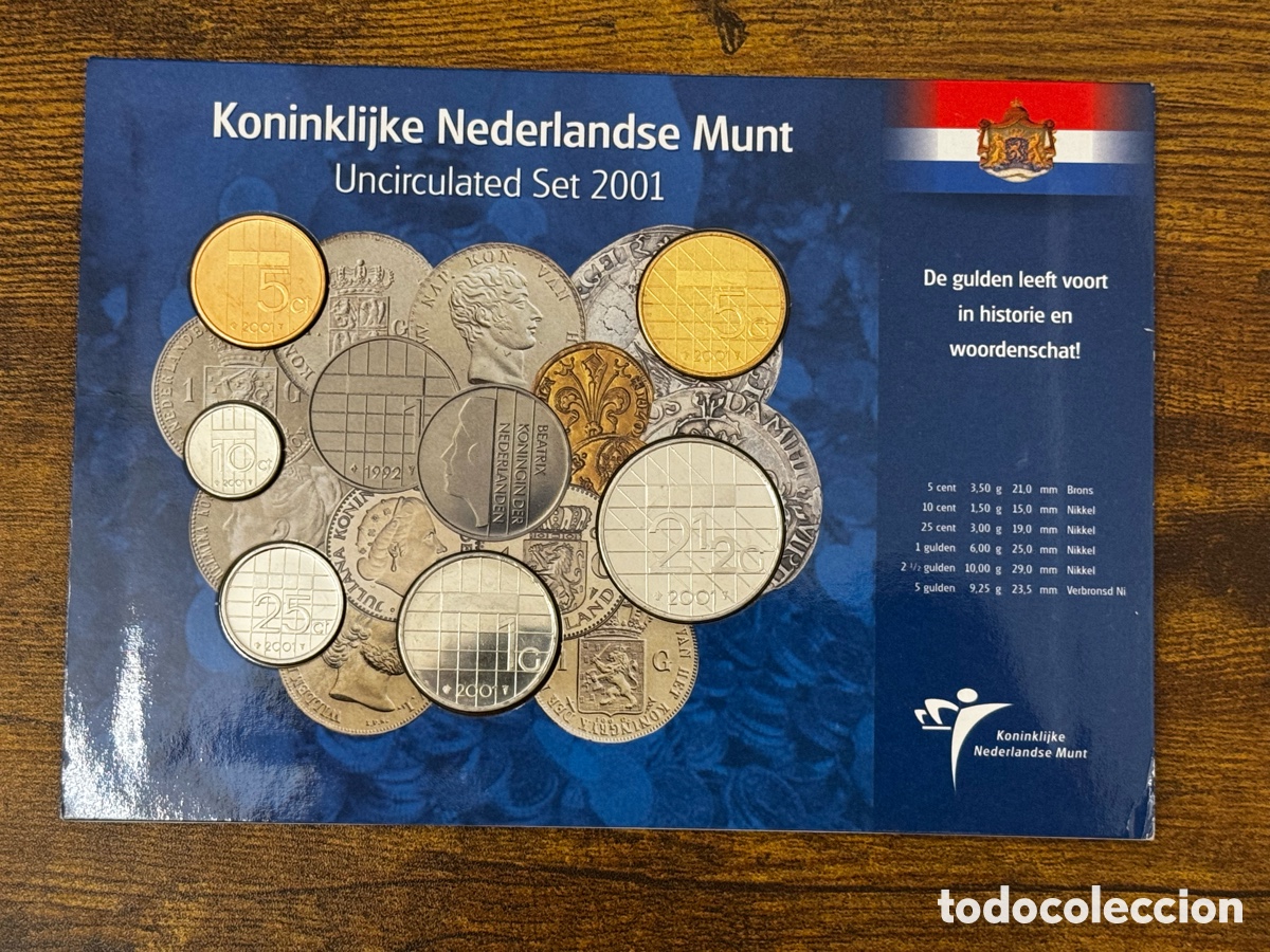 Monedas antiguas de Europa: Set de monedas sin circular 2001. Paises Bajos