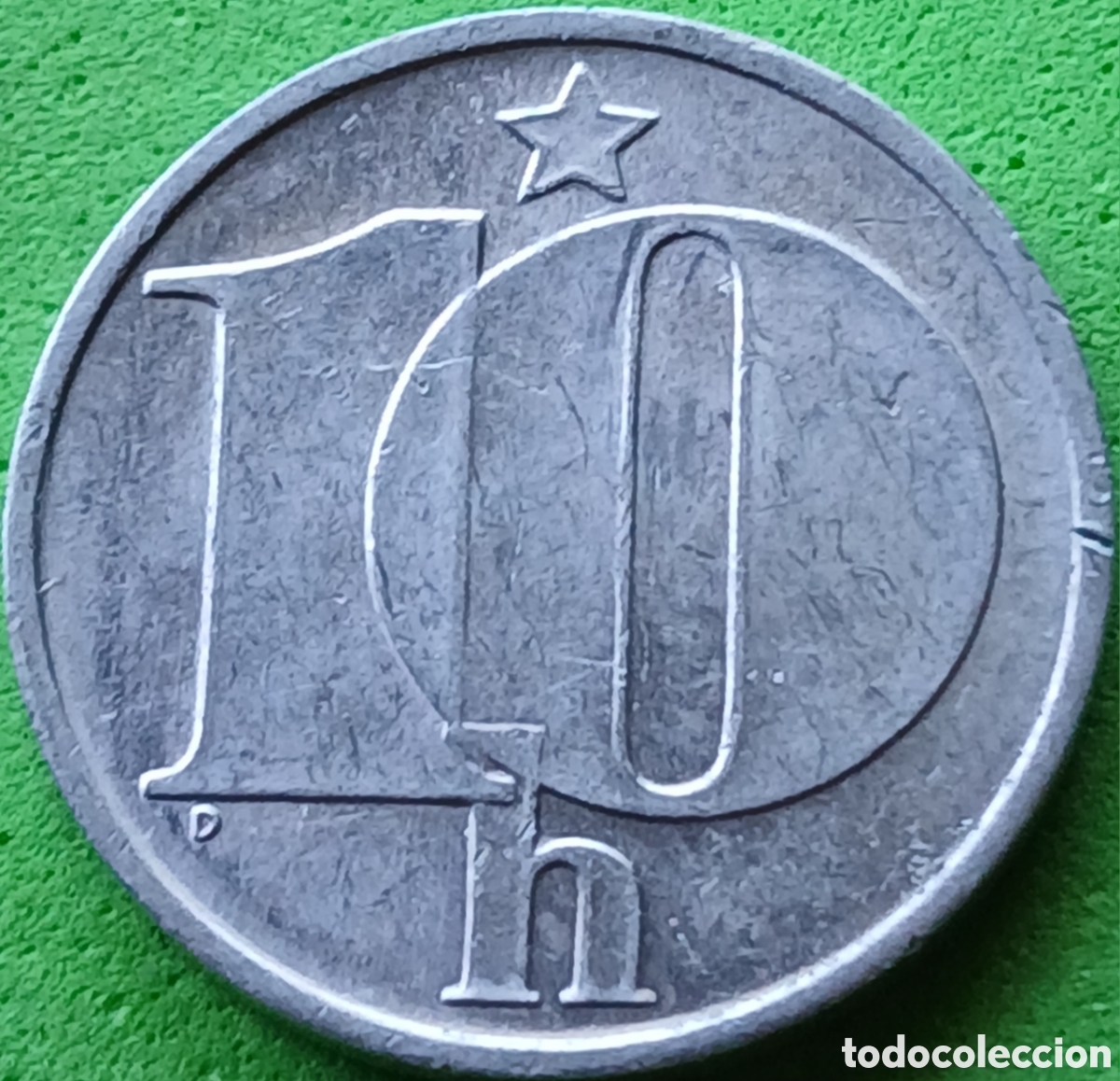 Monedas antiguas de Europa: Checoslovaquia 10 hellers 1974 km#80