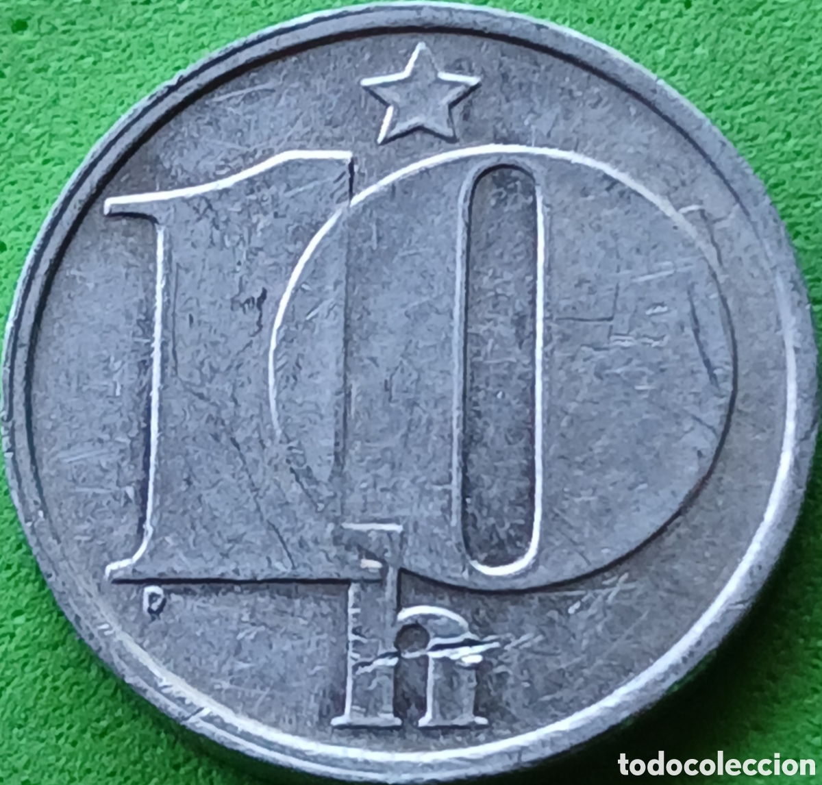 Monedas antiguas de Europa: Checoslovaquia 10 hellers 1975 km#80