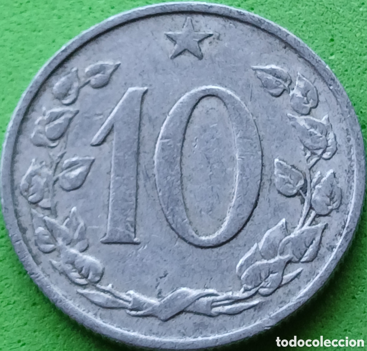 Monedas antiguas de Europa: Checoslovaquia 10 hellers 1961 km#49.1