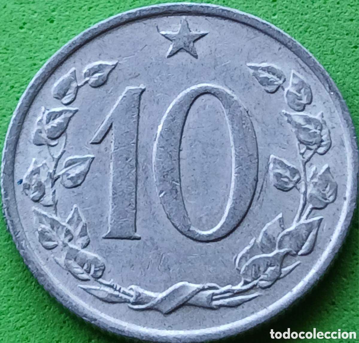 Monedas antiguas de Europa: Checoslovaquia 10 hellers 1965 km#49.1