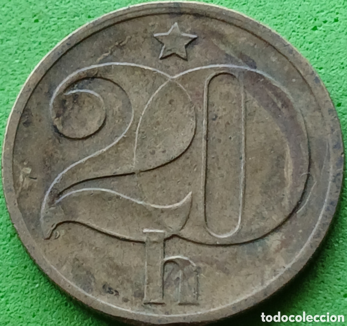 Monedas antiguas de Europa: Checoslovaquia 20 hellers 1975 km#74