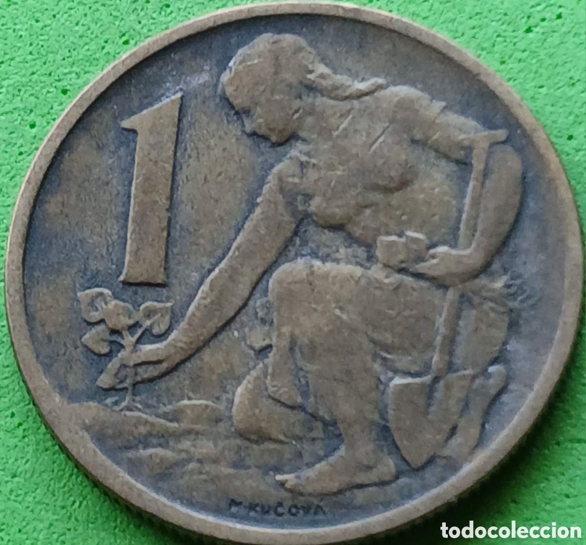 Monedas antiguas de Europa: Checoslovaquia 1 corona 1966 km#50