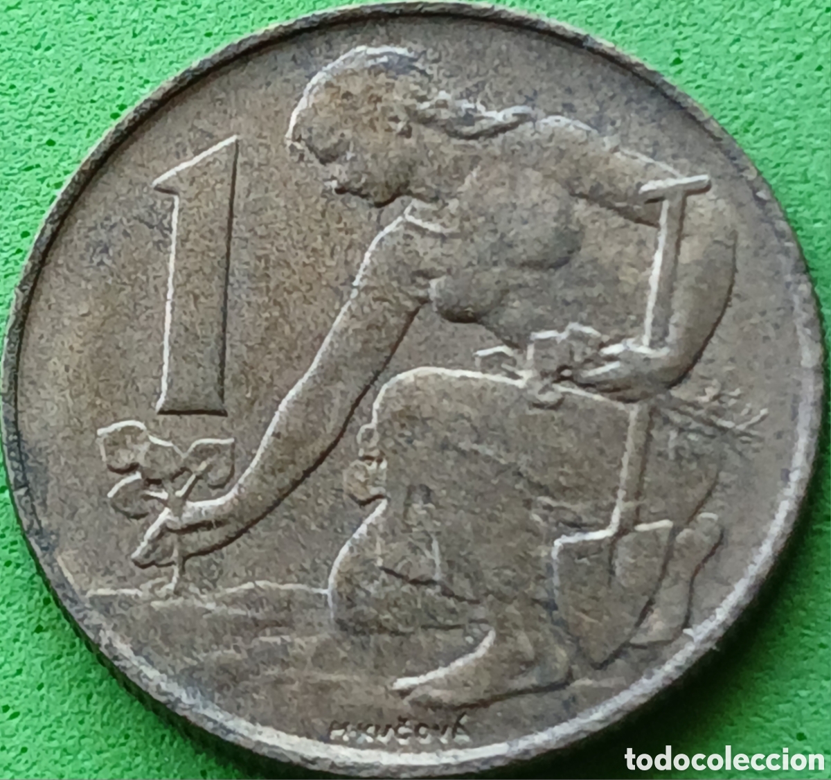 Monedas antiguas de Europa: Checoslovaquia 1 corona 1992 km#151