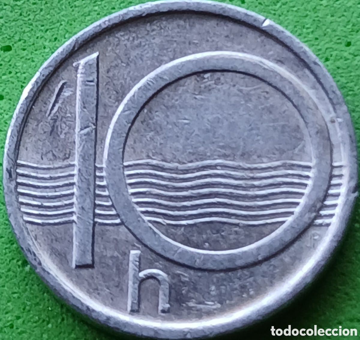 Monedas antiguas de Europa: Rep&uacute;blica Checa 10 hellers 1993 km#6 ceca &rdquo;b&rdquo; ( b coronada) - Jablonec nad Nisou, Rep&uacute;blica Checa