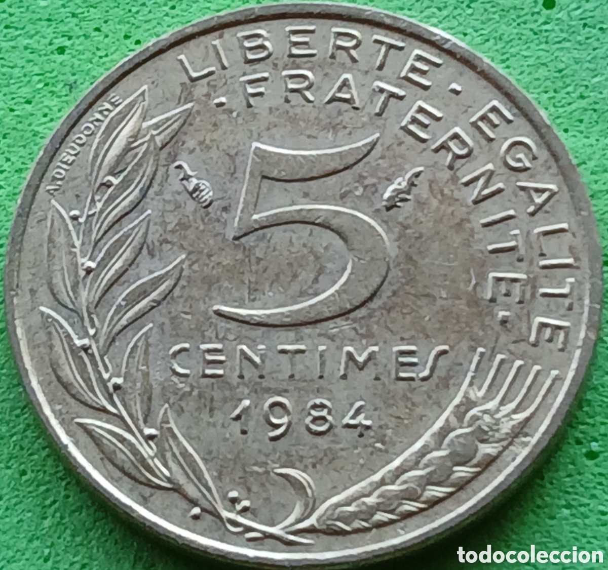Monedas antiguas de Europa: Francia 5 c&eacute;ntimos 1984 km#933