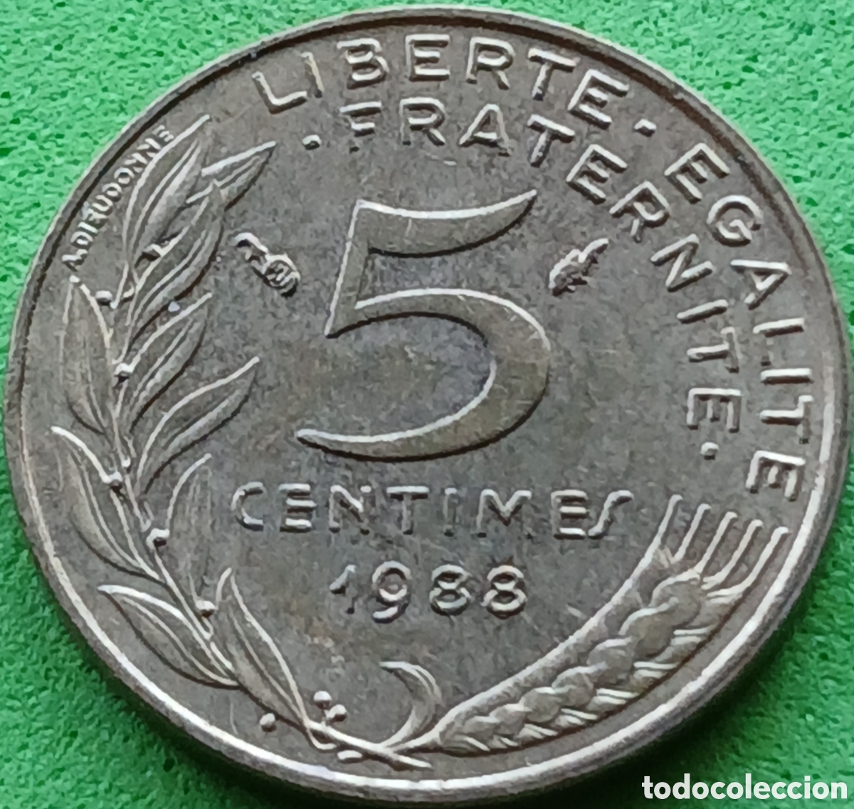 Monedas antiguas de Europa: Francia 5 c&eacute;ntimos 1988 km#933