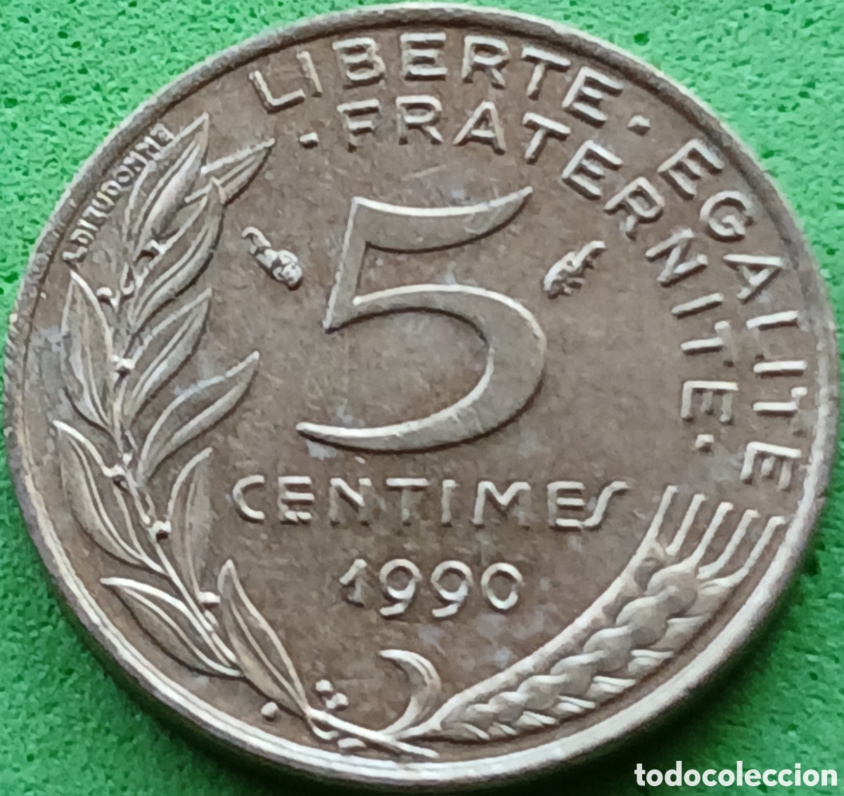 Monedas antiguas de Europa: Francia 5 c&eacute;ntimos 1990 km#933