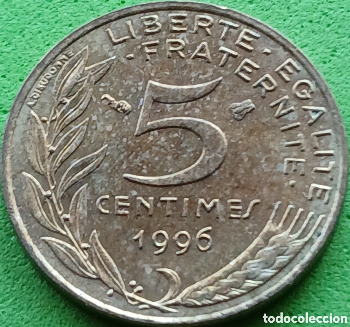 Monedas antiguas de Europa: Francia 5 c&eacute;ntimos 1996 km#933