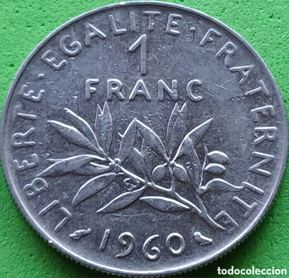 Monedas antiguas de Europa: Francia 1 franco 1960 km#925