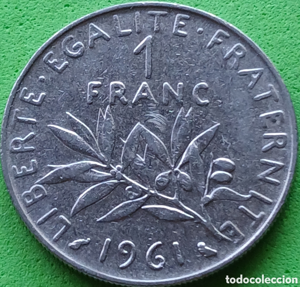 Monedas antiguas de Europa: Francia 1 franco 1961 km#925