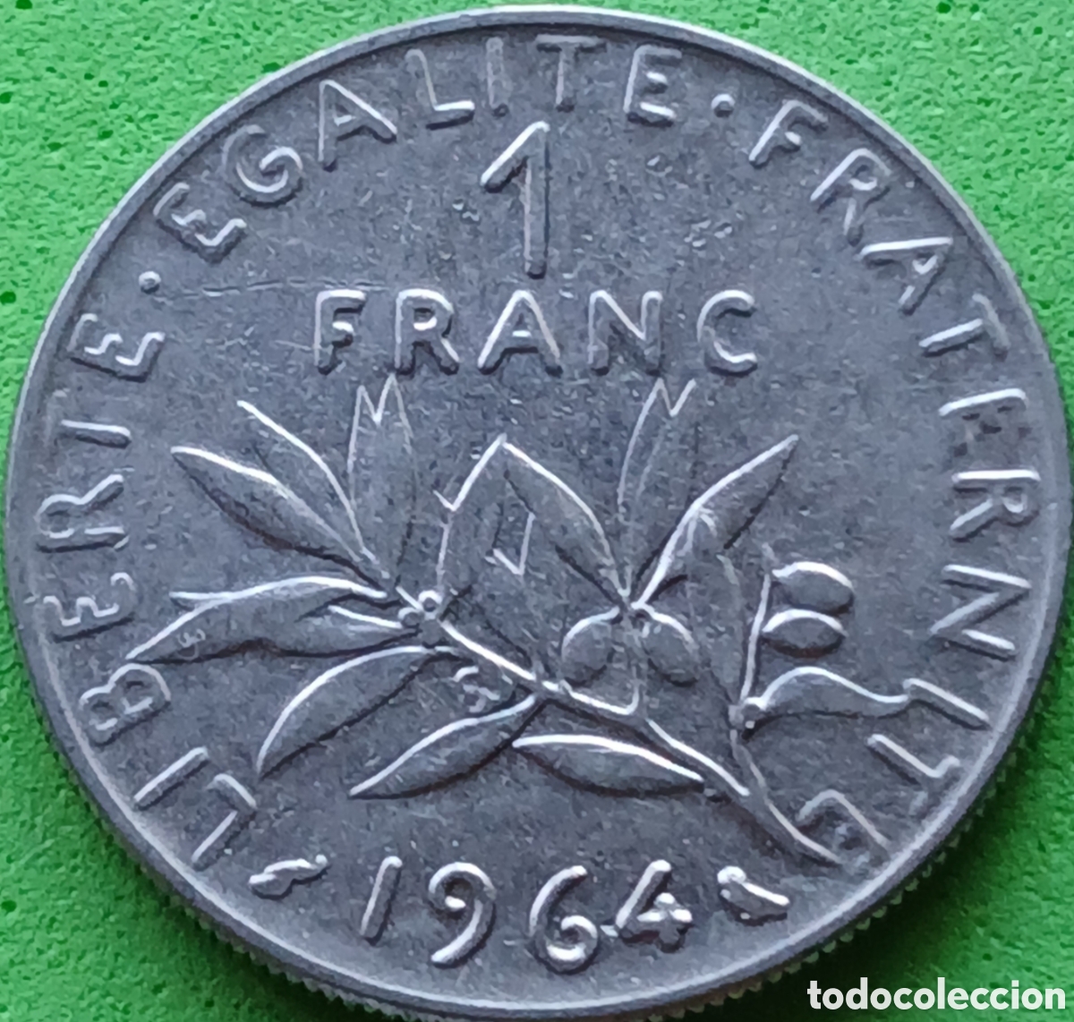 Monedas antiguas de Europa: Francia 1 franco 1964 km#925