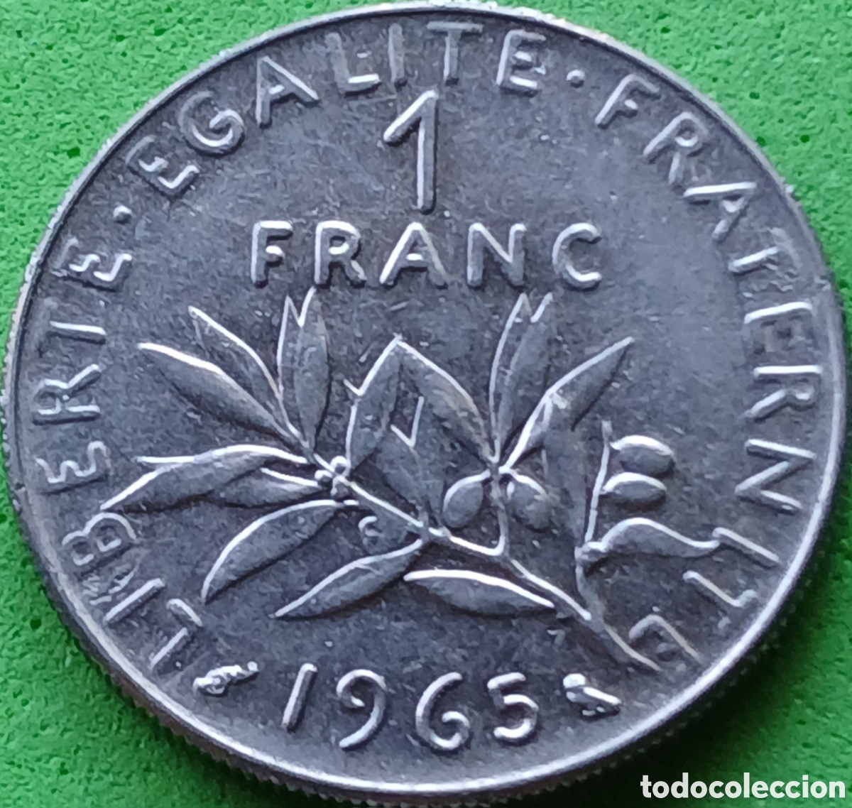 Monedas antiguas de Europa: Francia 1 franco 1965 km#925