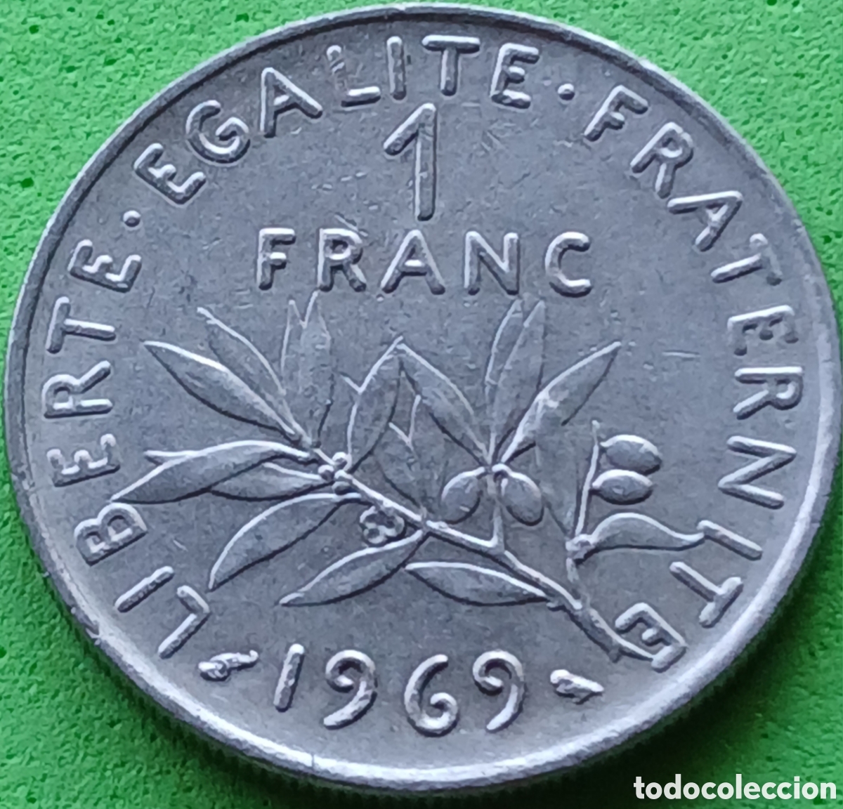Monedas antiguas de Europa: Francia 1 franco 1969 km#925