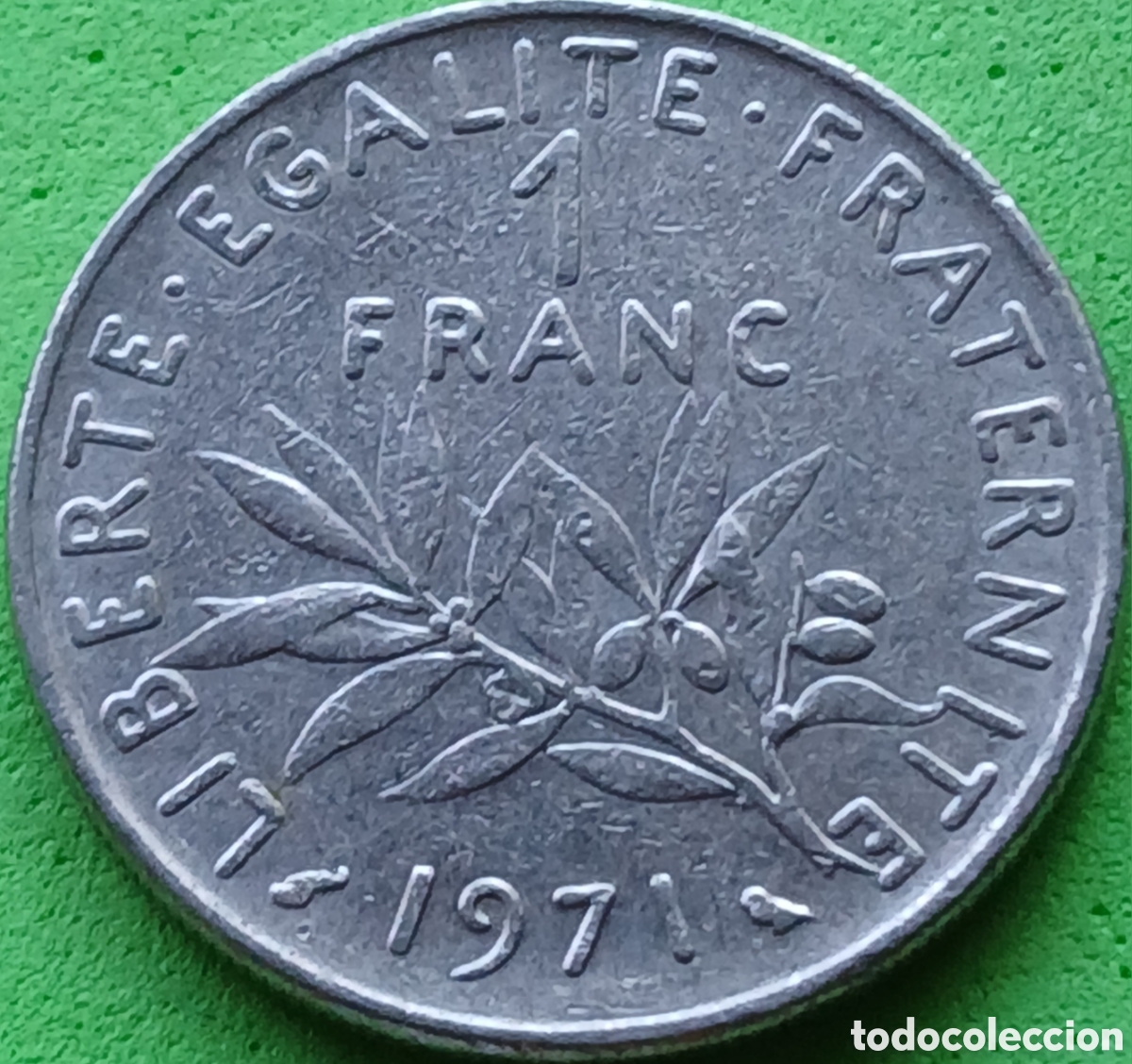 Monedas antiguas de Europa: Francia 1 franco 1971 km#925