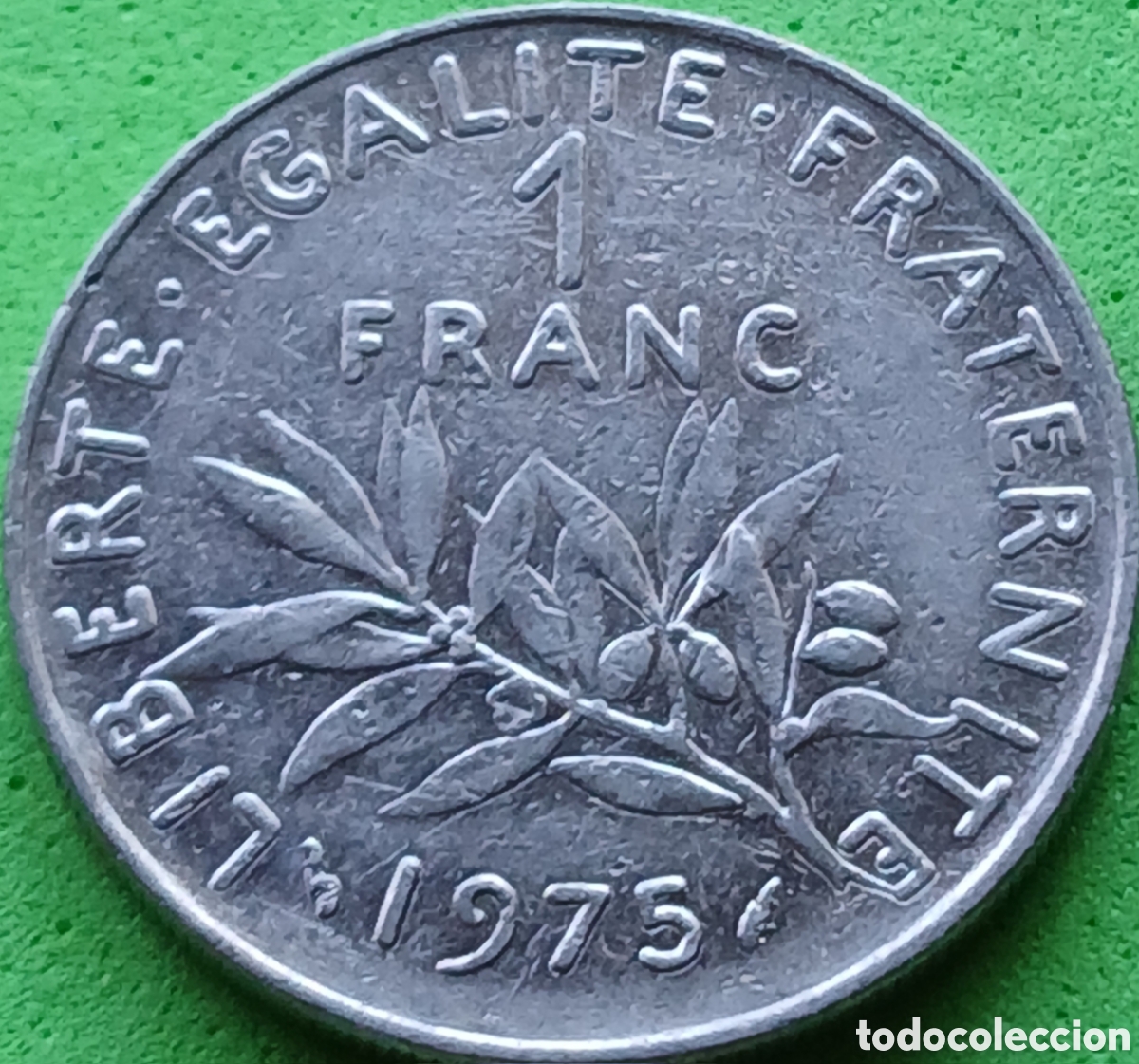 Monedas antiguas de Europa: Francia 1 franco 1975 km#925